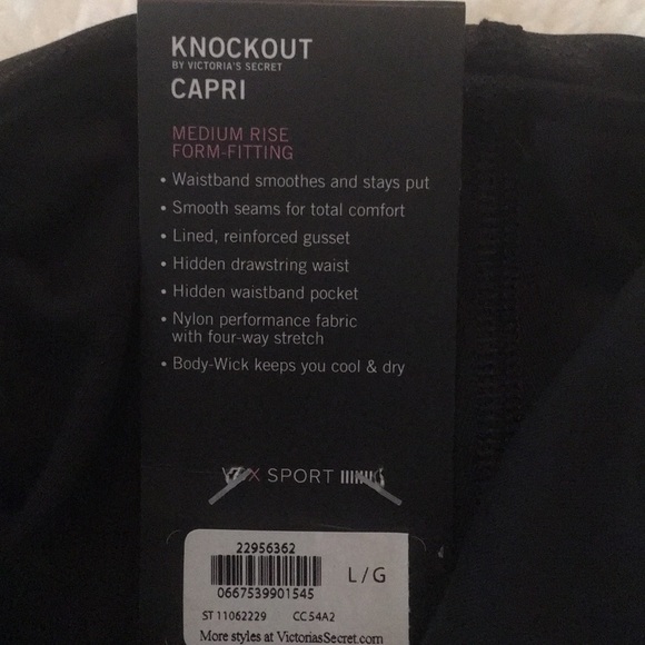 New Victoria's Secret runway pants workout Capri L - Picture 5 of 5